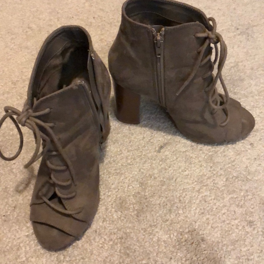 Lace up booties